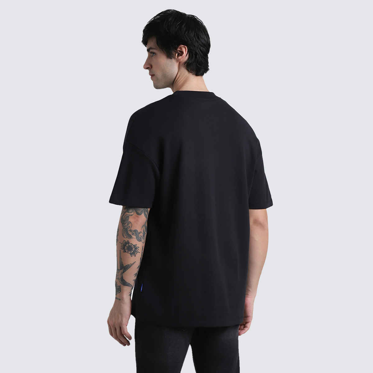 Jack & Jones Men's Cotton Oversized fit T-shirt | Jet Black - S