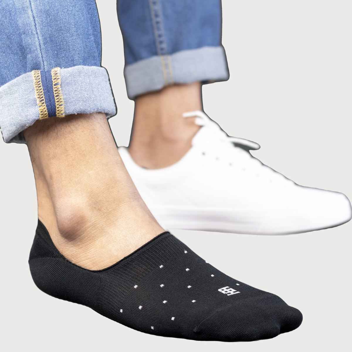 Socksoho Men's Cotton Blend No Show Socks | Multicolour - Free Size