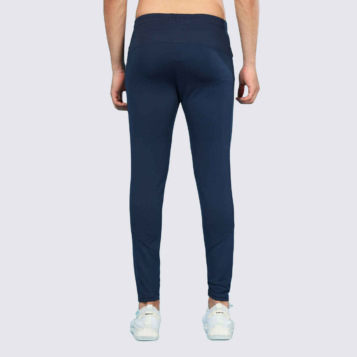 Technosport Men Poly Solid Slim Fit Sports Trackpants with TECHNO DRY | Navy | L