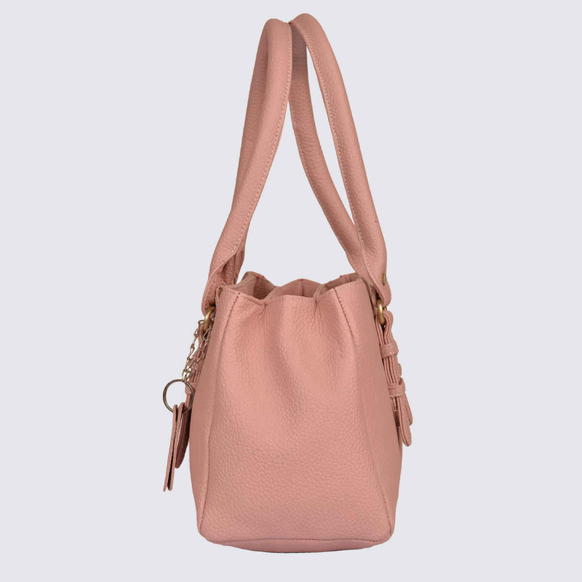 Fostelo Women's Vegan Leather Westside Handbags Shoulder Hobo Bag Ladies Purse | Light Pink | Large