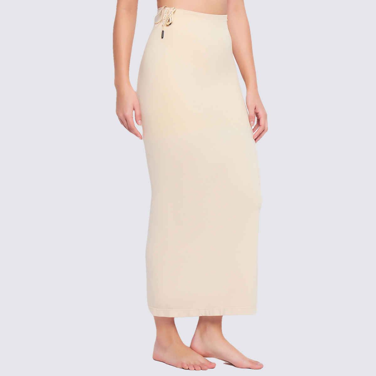 Clovia Saree Shapewear Petticoat With Drawstring (Beige - S)