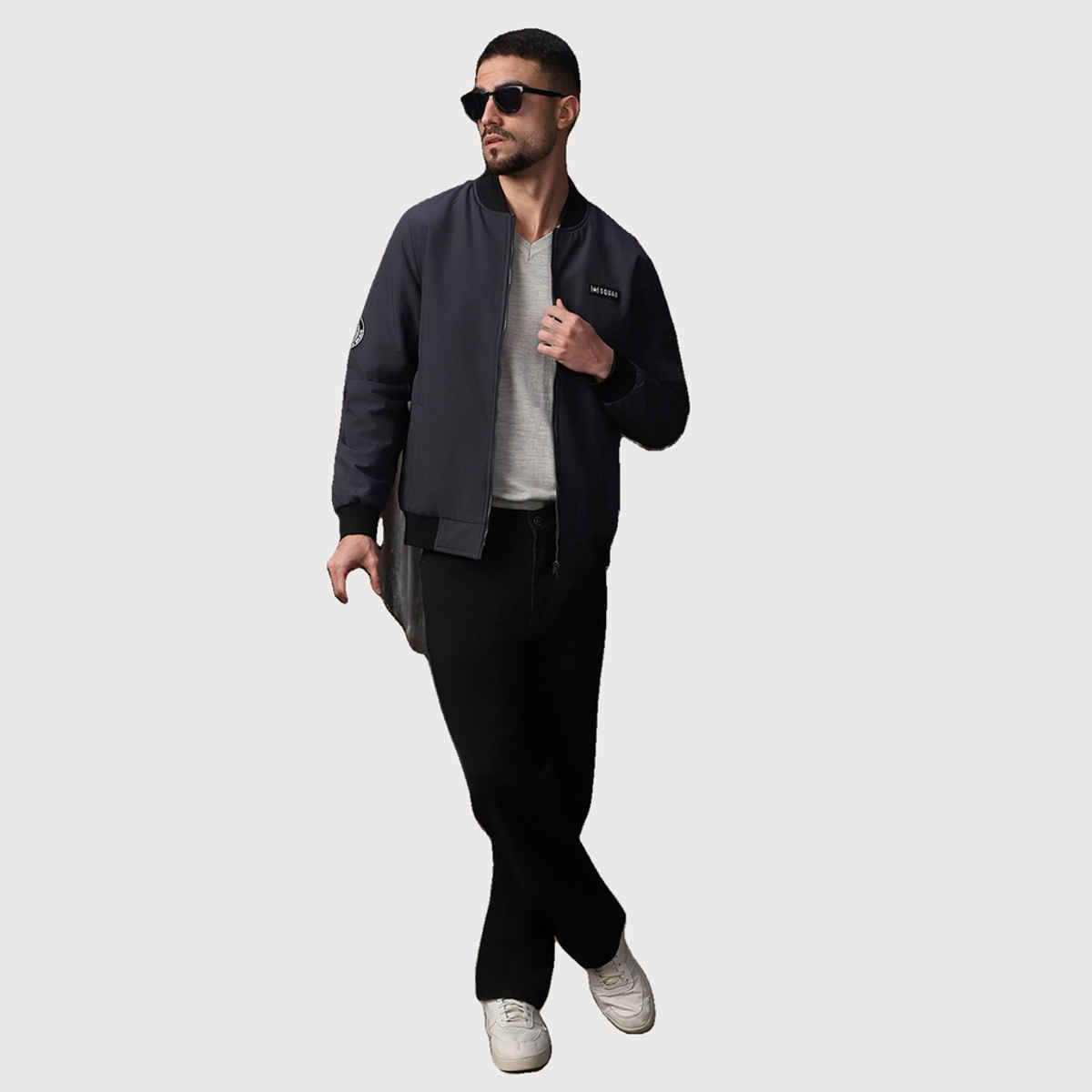 High Star Men's Lightweight Bomber Jacket | Blue - M