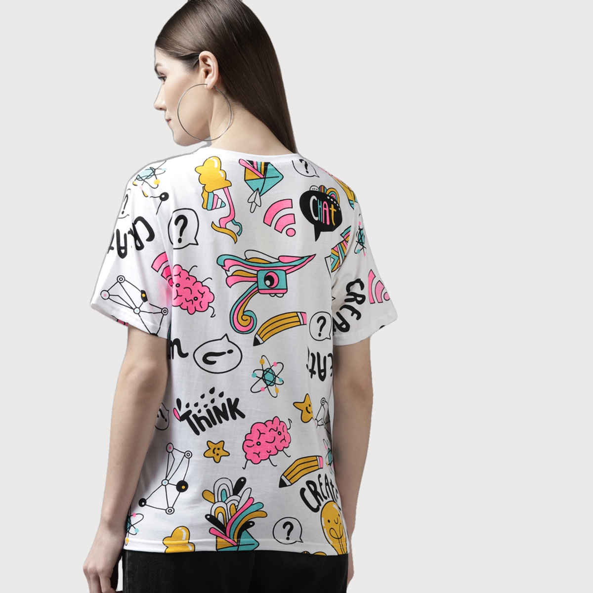 The Dry State Women's White T-shirts WTSH | 1112A | L
