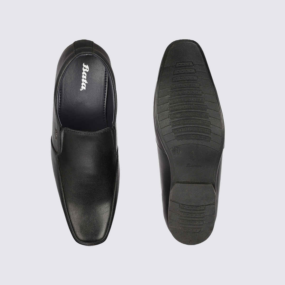 Bata Men's Slip-On Formal Shoes | Black - UK 9