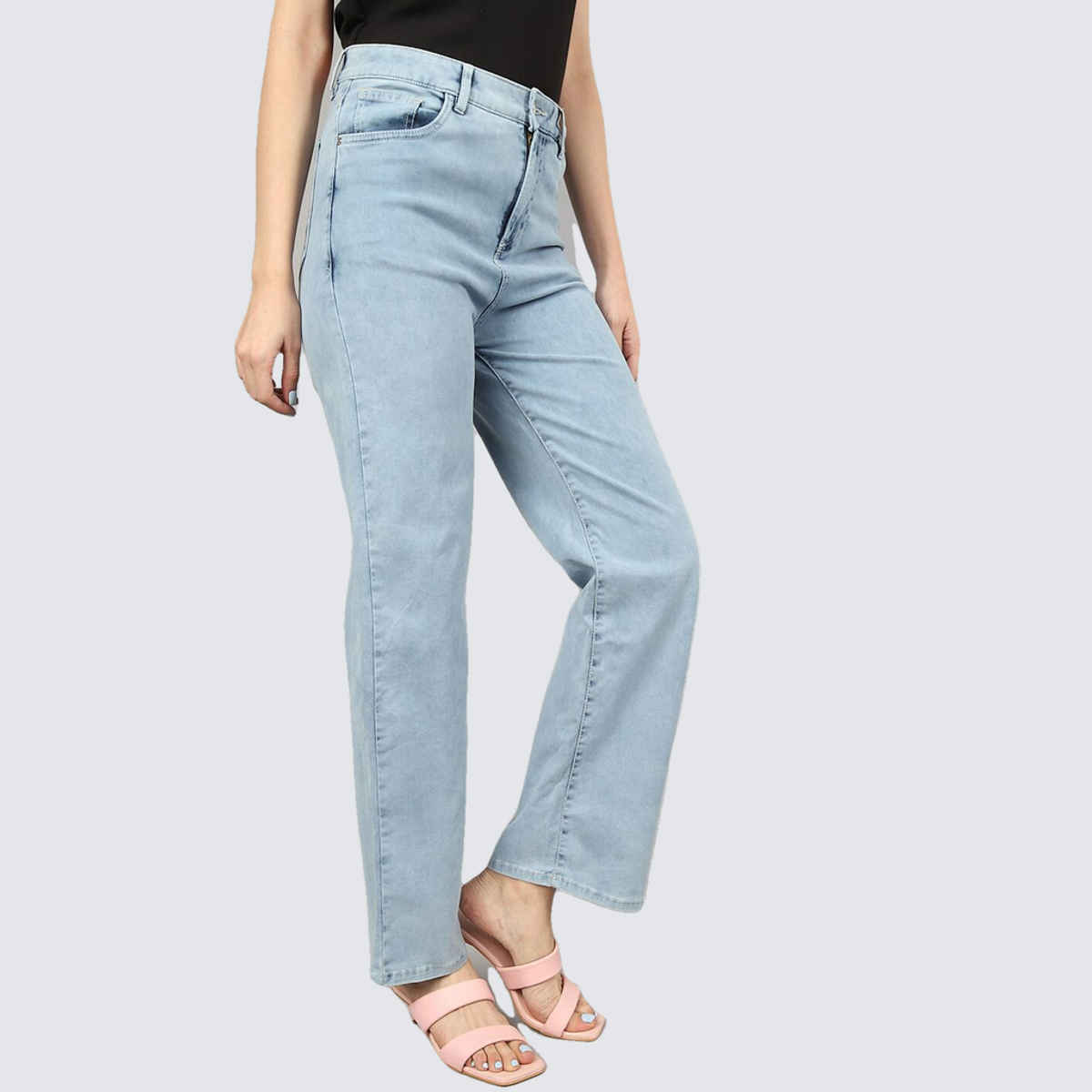 Freehand Women's Casual Wide Leg Jeans | Blue - 32