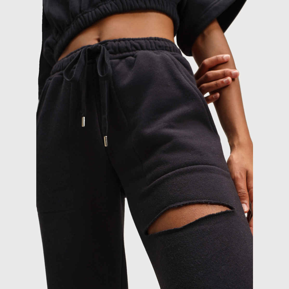 Cava Women's Joggers Straight Leg Slit | Boston Black - S