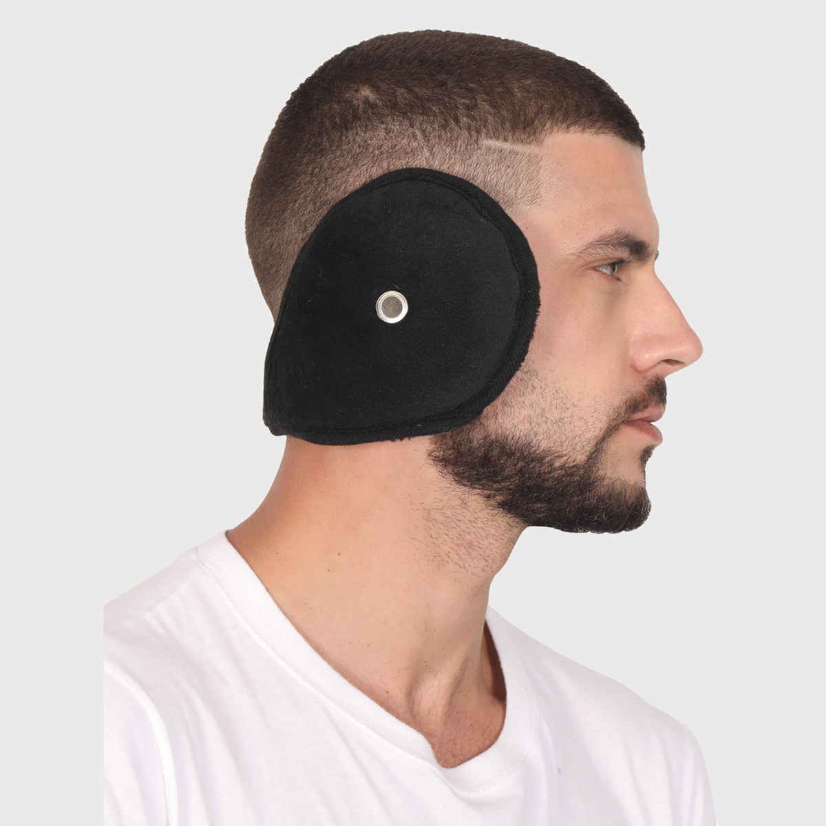 Fabseasons Men's Solid Faux Fur Winter Earmuffs | Black - Free Size