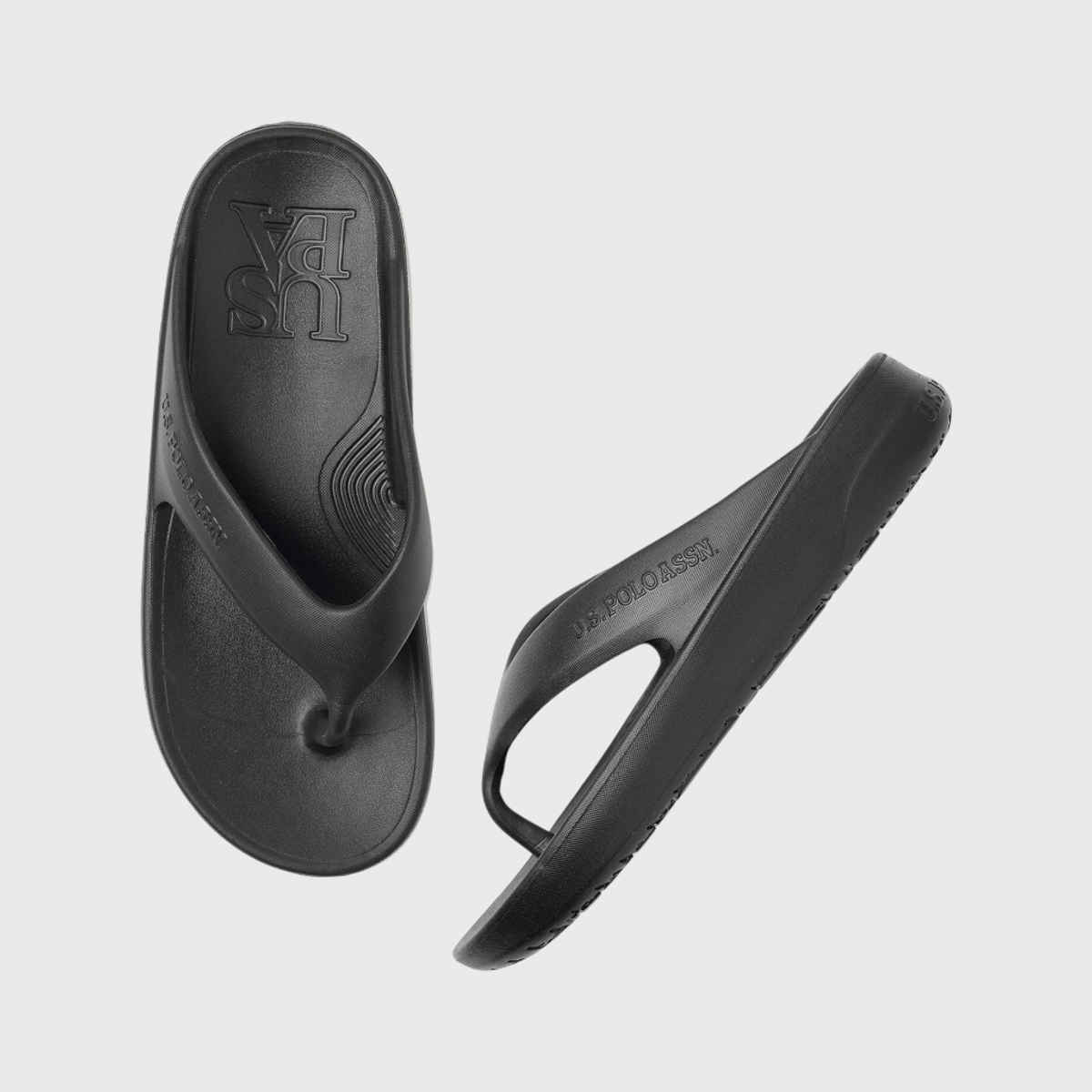 U.S. Polo Assn. Men's | Men Axel 2.0 Foam Walk Flip Flop | Black | UK 7