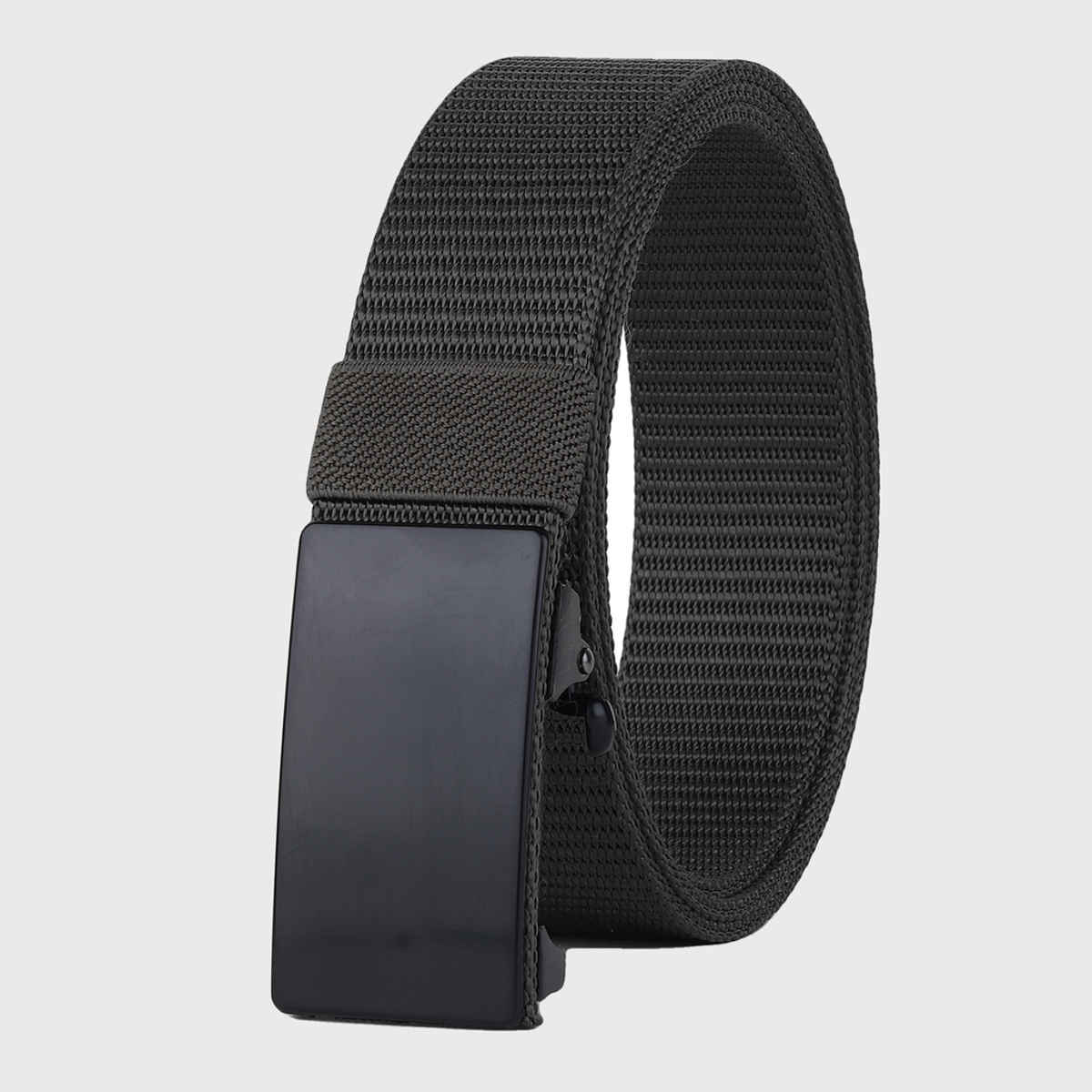 Zoro Men's Solid Woven Fabric Belt | Black - Free Size