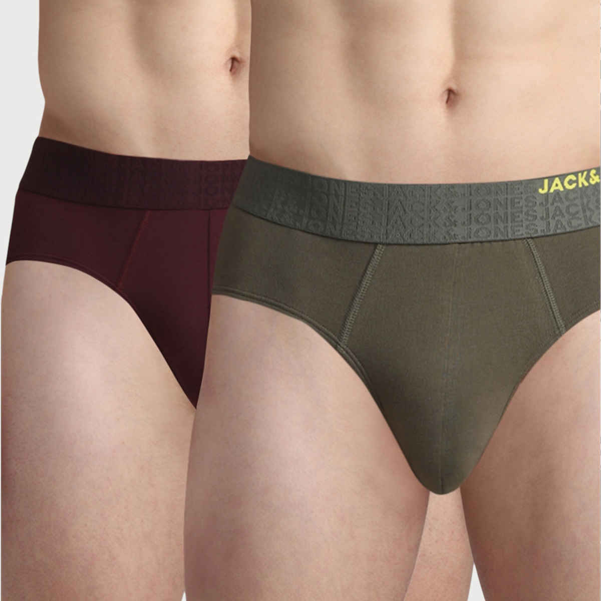 JACK & JONES Men's Grant Brief | Pack of 2 | Olive Night - M