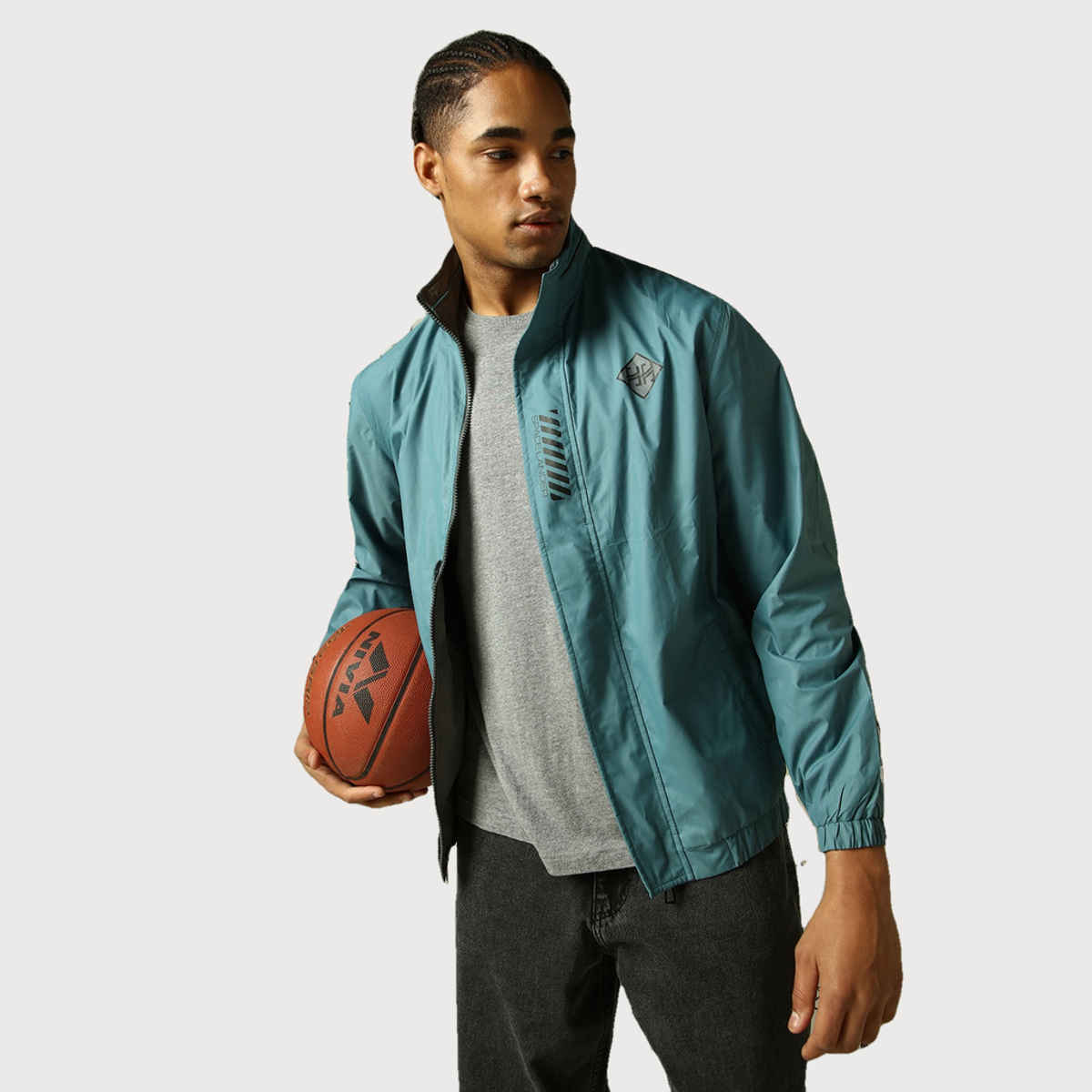 Hubberholme Men's Lightweight Relaxed Fit Reversible Windcheater Jacket | Bright Blue - M