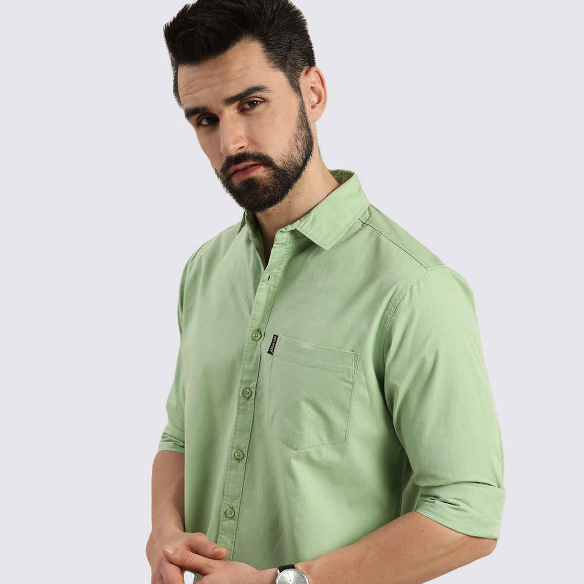 Dillinger Men's Shirt | DLMSRT001PGRN | Pista Green - S