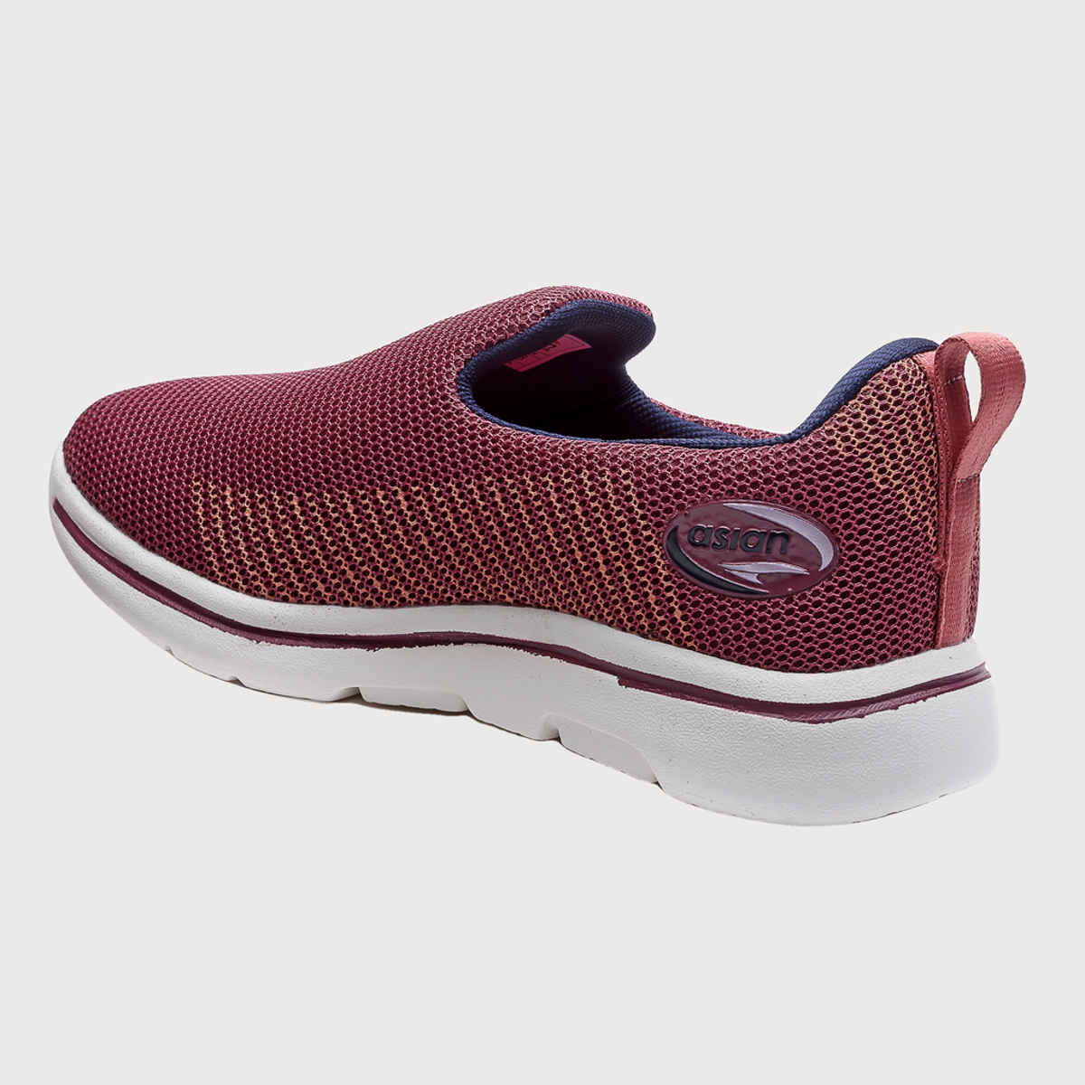 Asian Women s Firefly-111 Mauve Navy Slipon Shoes | UK-8