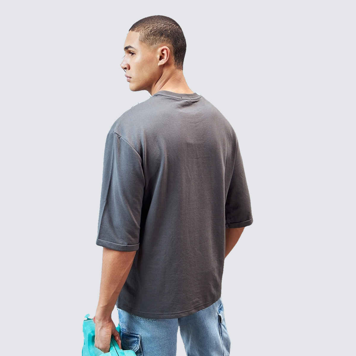 Bewakoof Round Neck Men's T-shirt | Grey - M