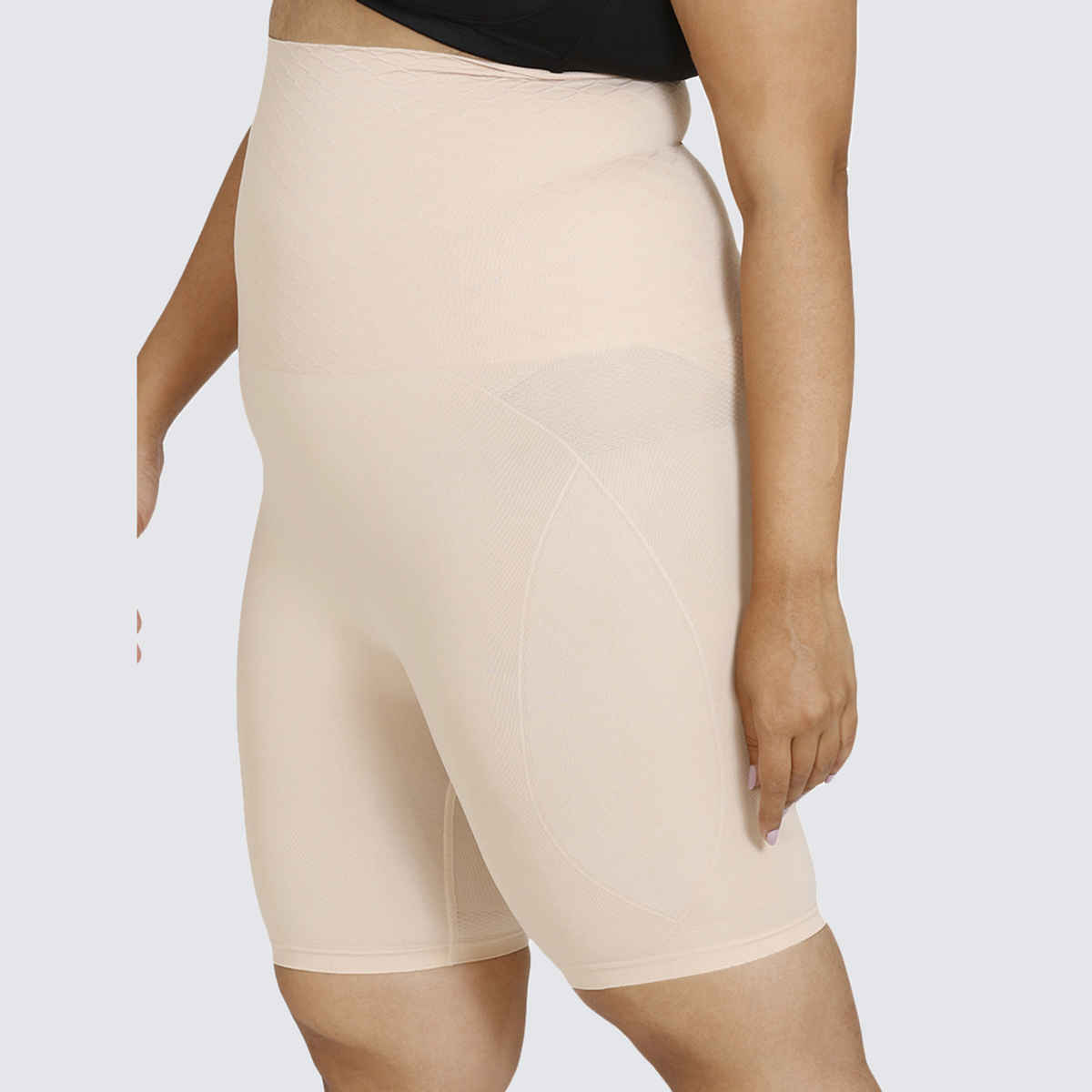 Zivame Women's All day Highwaist Thigh Shaper | Skin - M