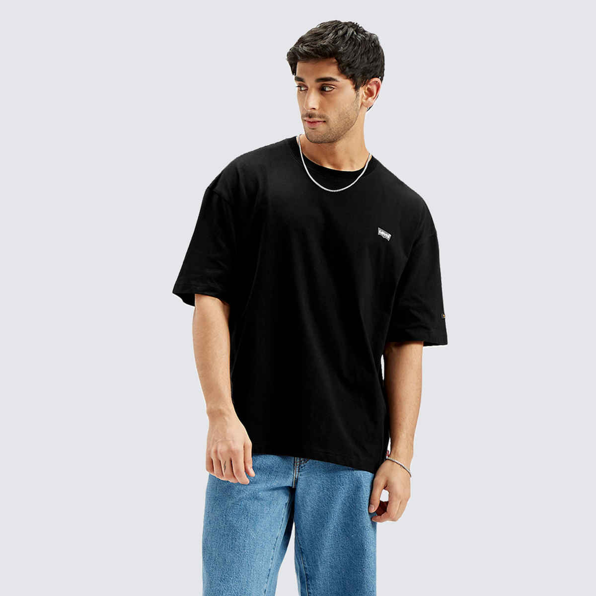 Levi's Men's X Diljit Unisex Graphic Print Loose Fit T-shirt | Black - M
