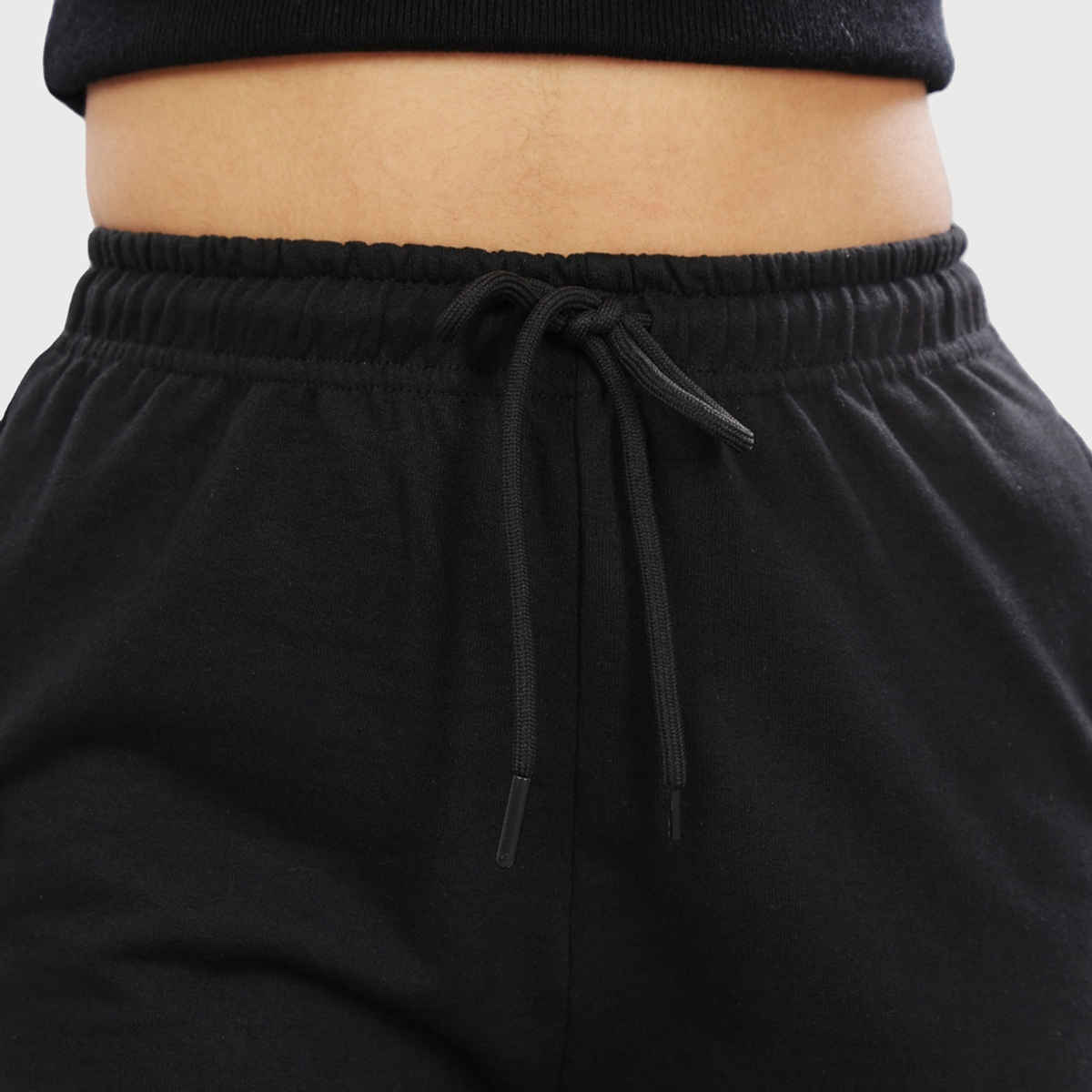 Springman Women's Solid Cotton Rich Baggy Track Pant | Black - L