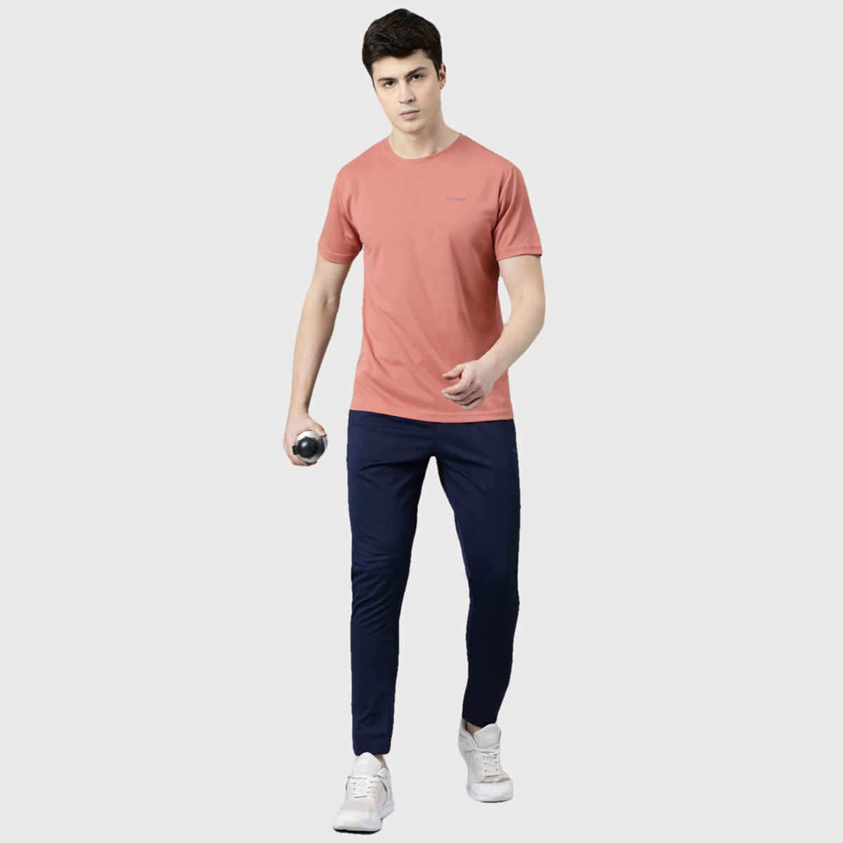 Pepe Jeans Mens Dusty Pink Dry Fit T-Shirt - Pack of 1 (S) Comfort Fit, Soft Fabric, Breathable
