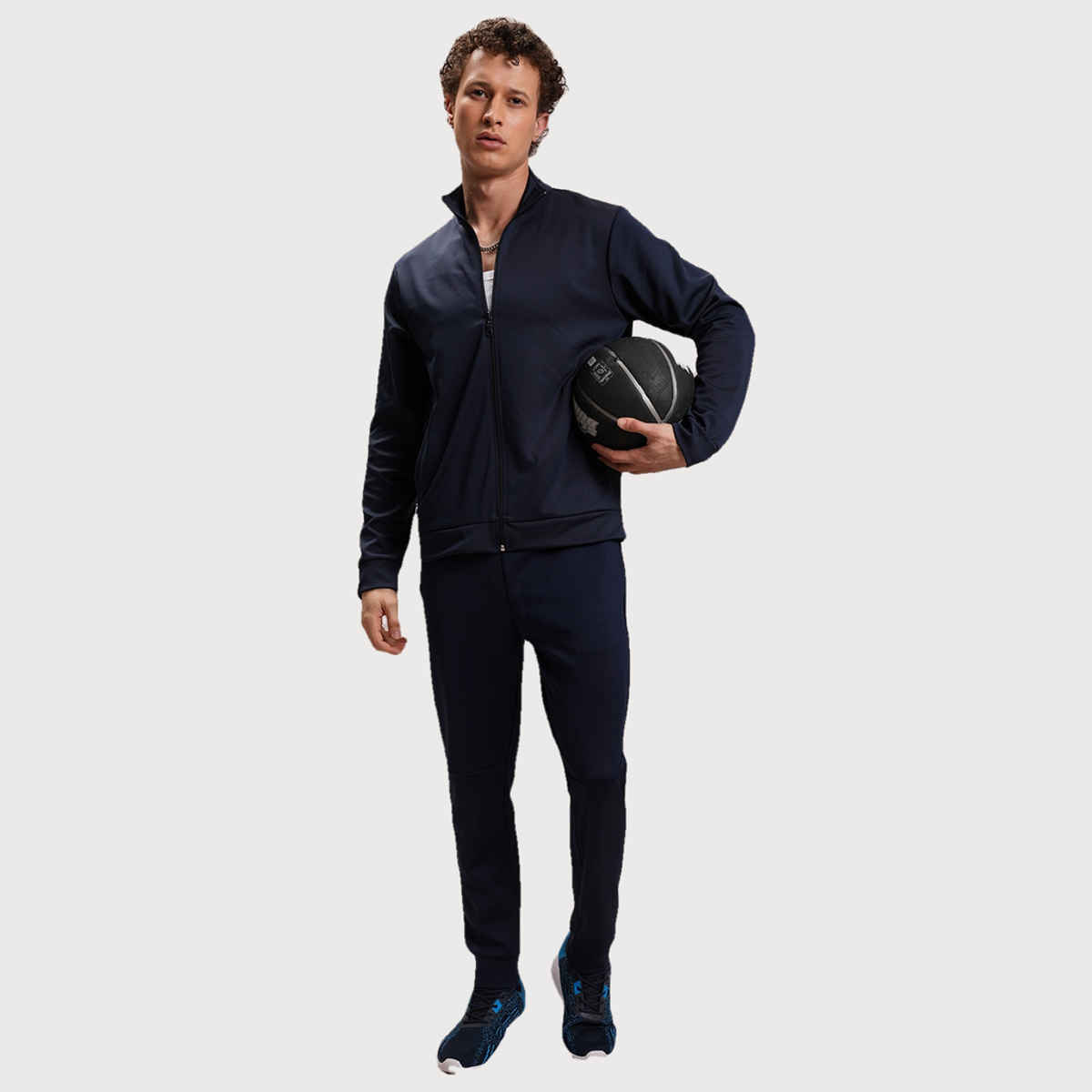 Buy Highlander Men's Regular Fit Sweatshirt Co-ord Set | Black | M ...