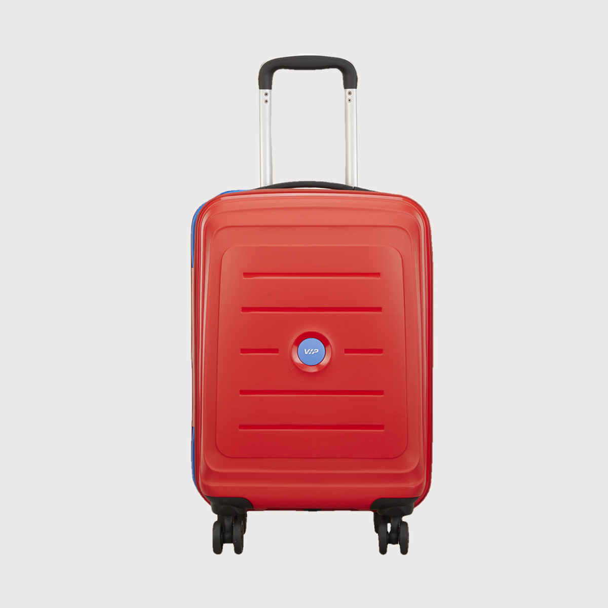 VIP Unisex Solid Polycarbonate 35 L Retractable Trolley Bag | Fierry Red - 55 cm