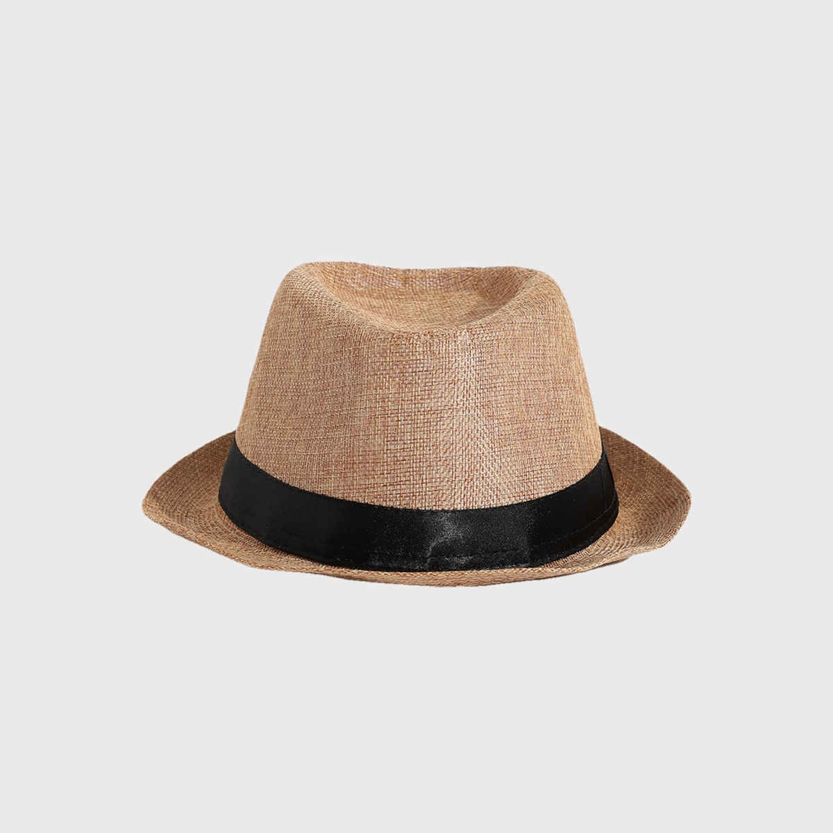 Haute Sauce Unisex Textured Polyester Fedora Hat | Beige - One Size