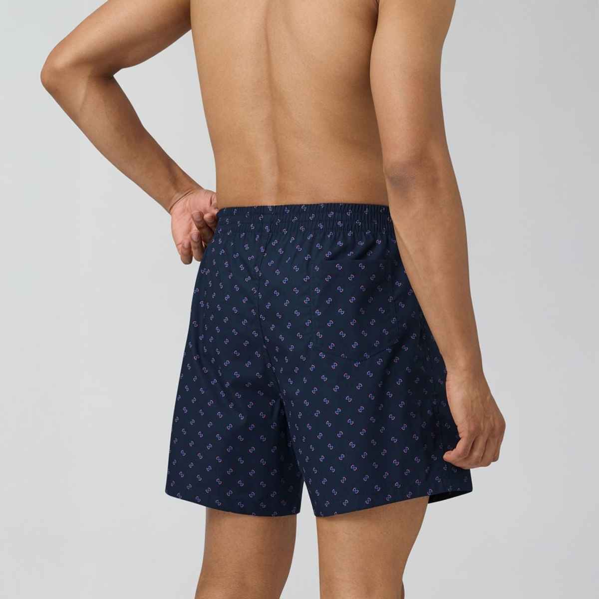 XYXX Mens Cotton Printed Inner Boxers Pack of 1, Infinity Blue| S