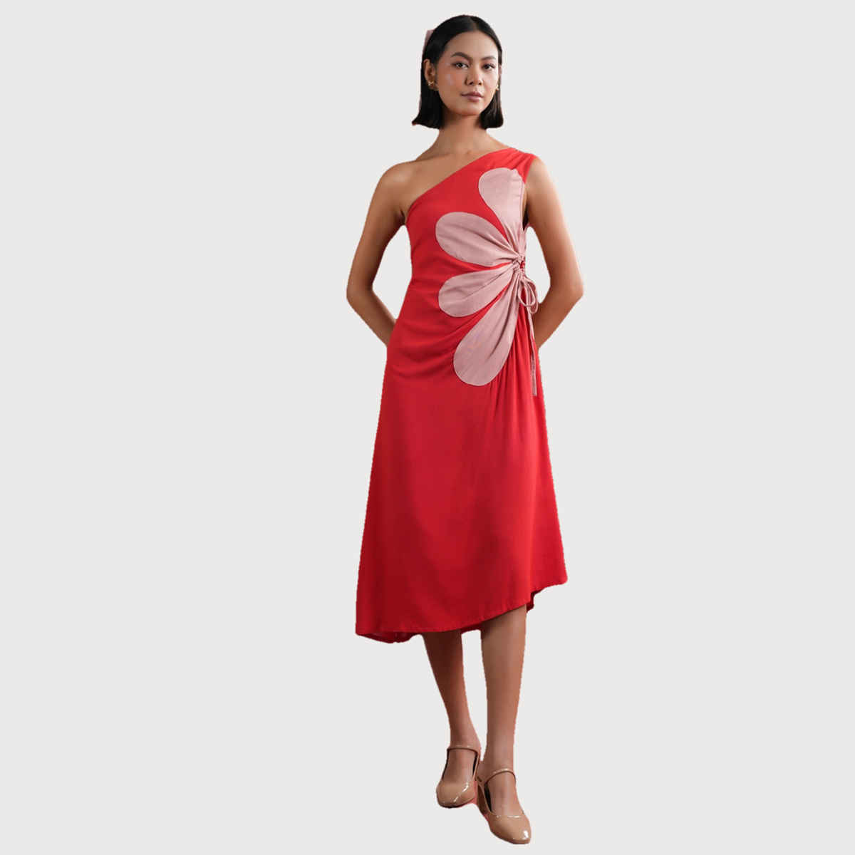 Sanskruti Homes Women Dress - Red | Floral Printed | XXL