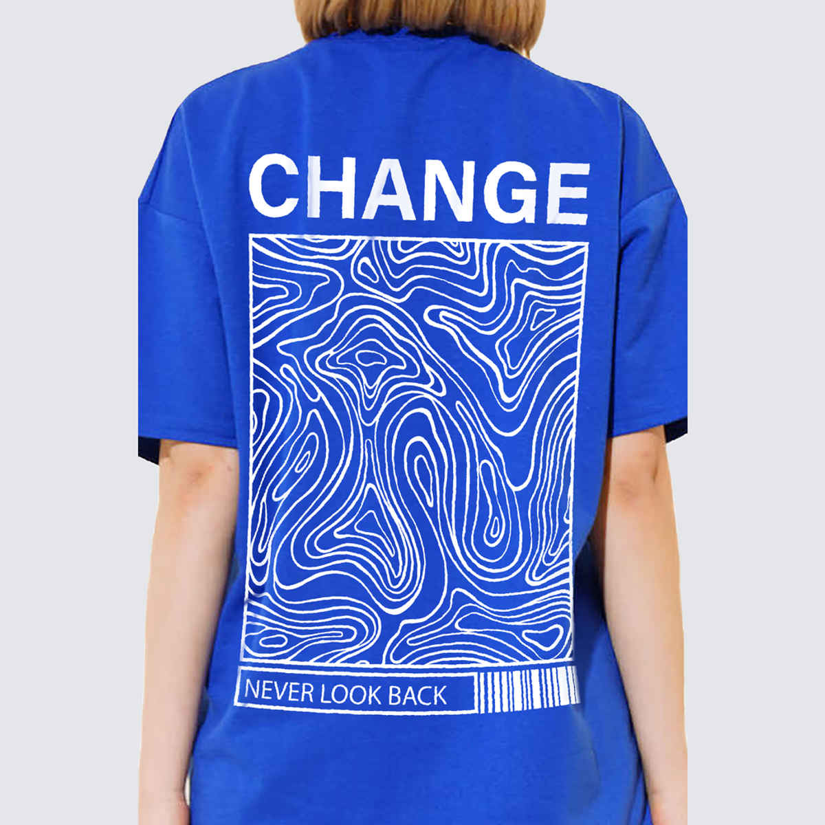De Tees Women's Oversize Change T-shirt | Blue - S
