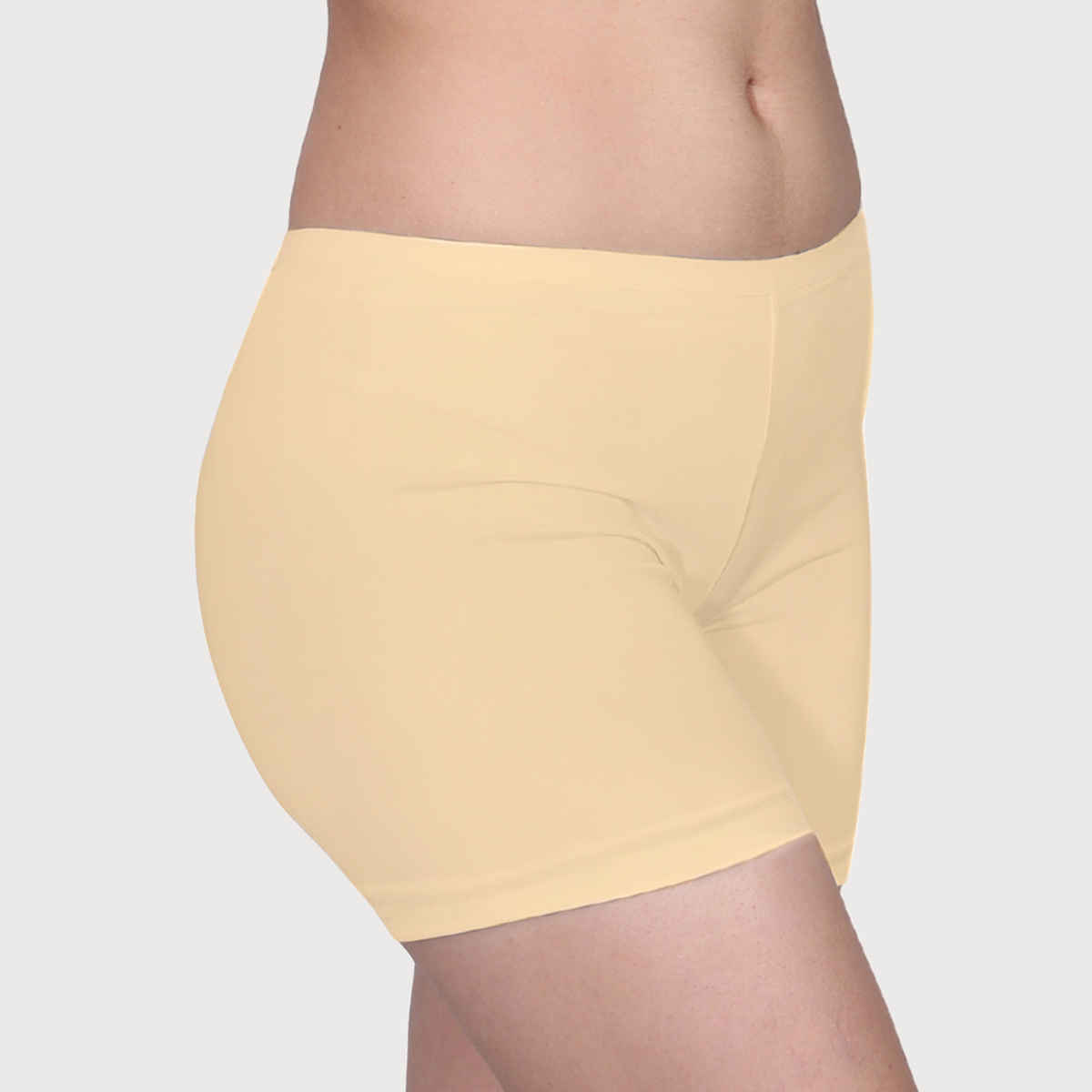 D'Chica High Waist Long Panties For Women's With Full Coverage, No Side Seams Skin -Xl