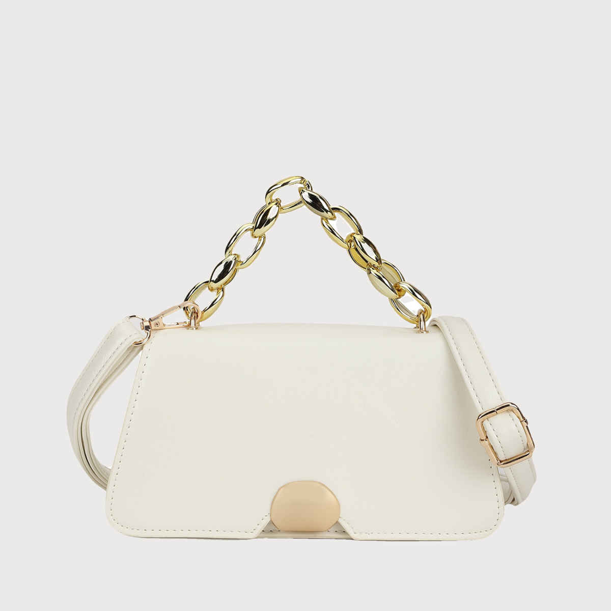 Fastrack Women's Croc Textured Sling Bag | White