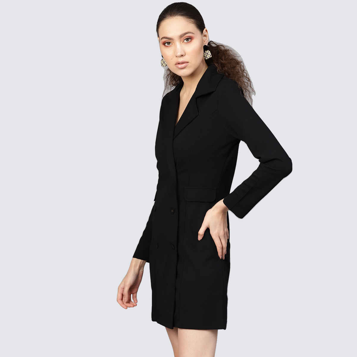 SASSAFRAS Women's Blazer Dress | Black - L