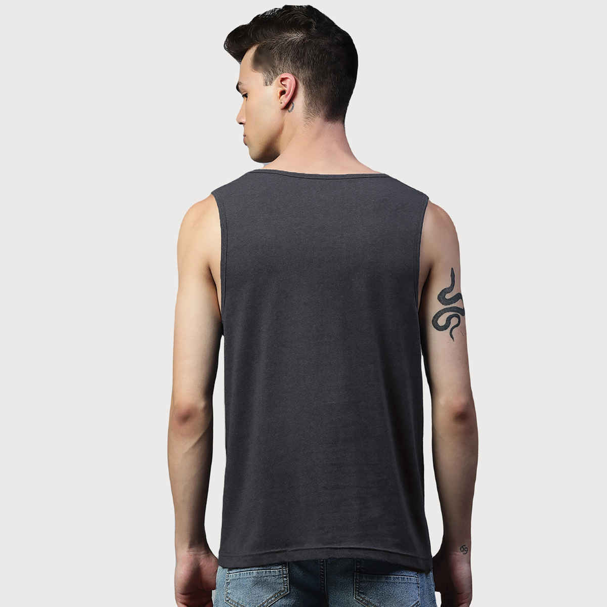 De Tees Men's Sleeveless T-shirt | Charcoal - M