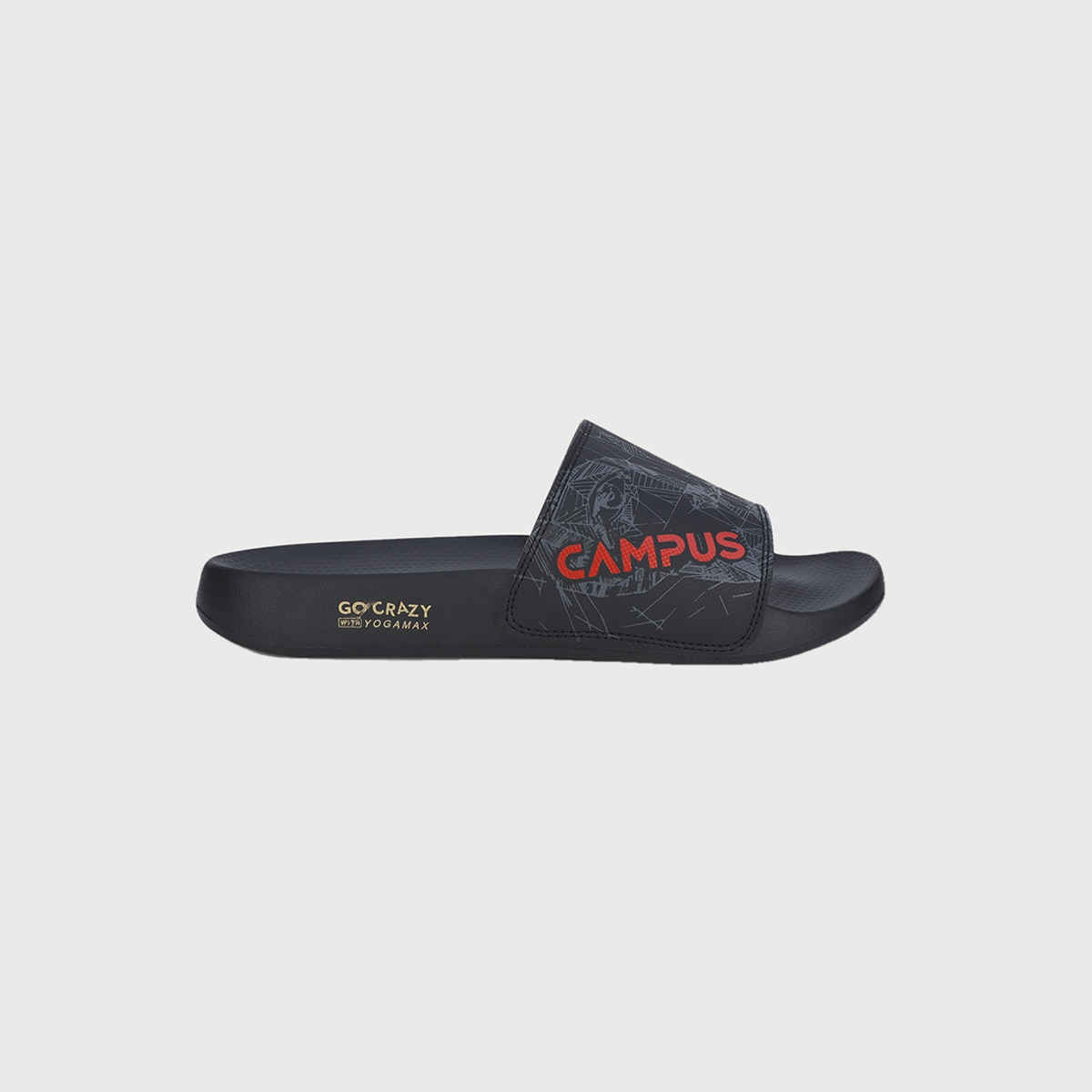 Campus Men's Slides | SL-437 | Black - UK 7