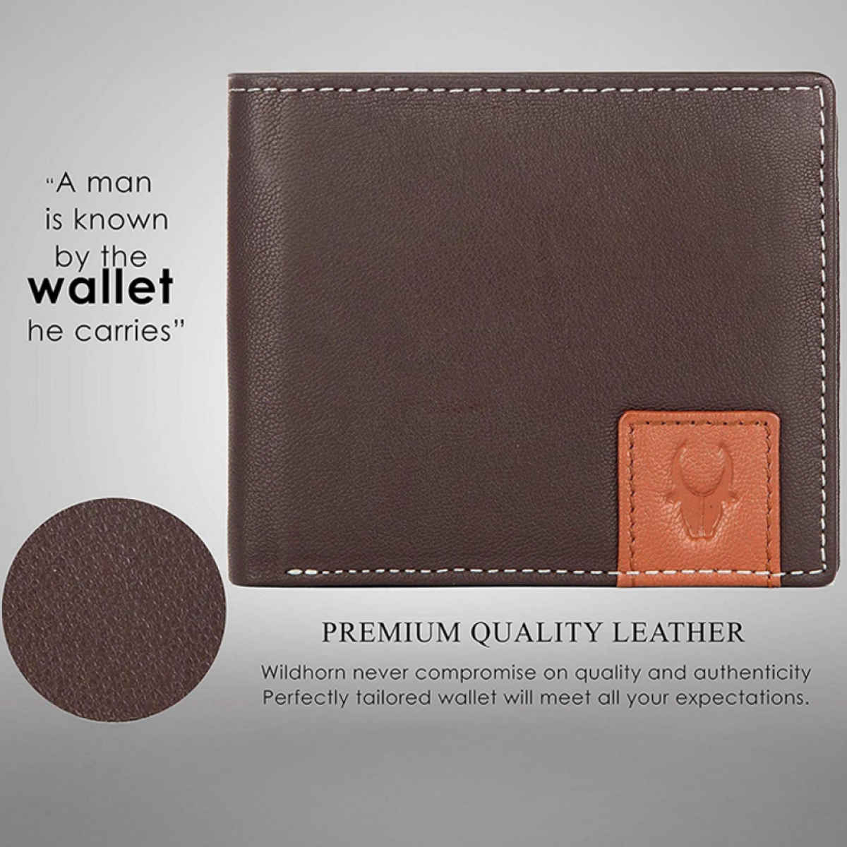 Wildhorn Men's Genuine Leather Bi-fold Wallet | Brown