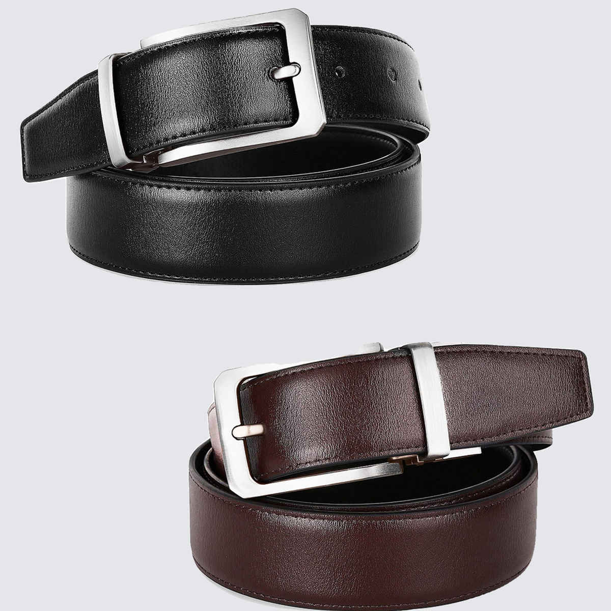 Zoro Men's Reversible Belt for Men | Black/Brown | Can be fits on up to 40 inches Waist size