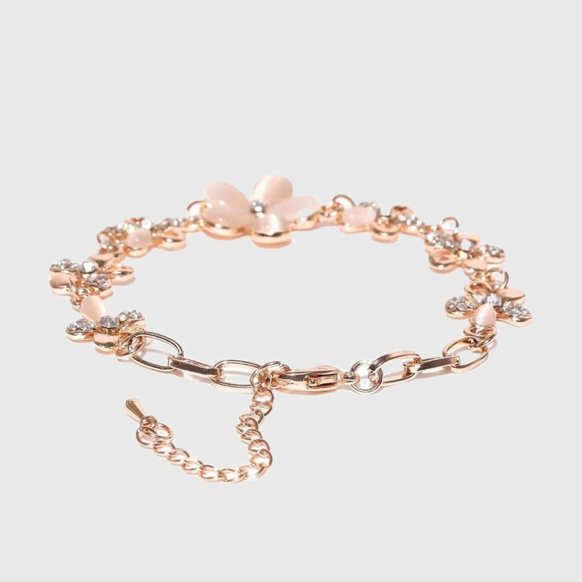 YouBella Jewellery Stylish Fancy Party Wear Gold Plated Charm Bracelet For Women - Silver