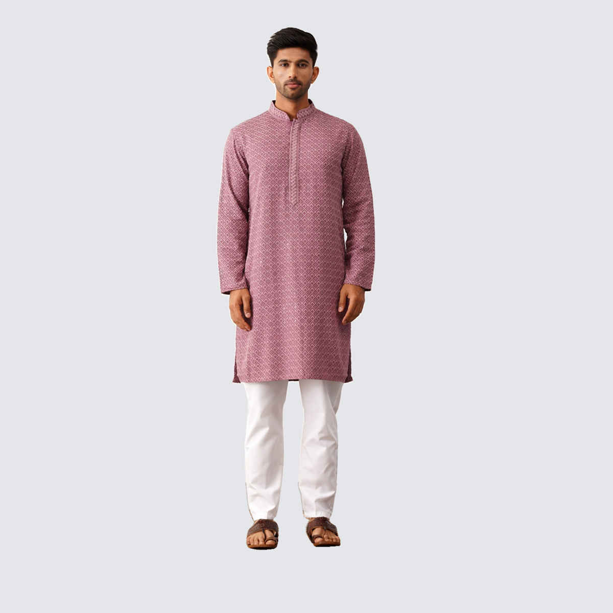 Jompers Men Kurta Only Ko 5052Magenta XXL