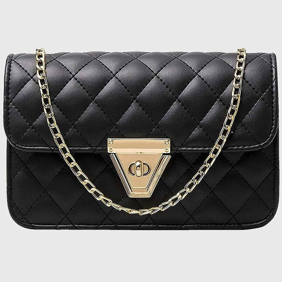 Fargo Black Sling Bag Women's Leatherette Sling Bag | FGO-275