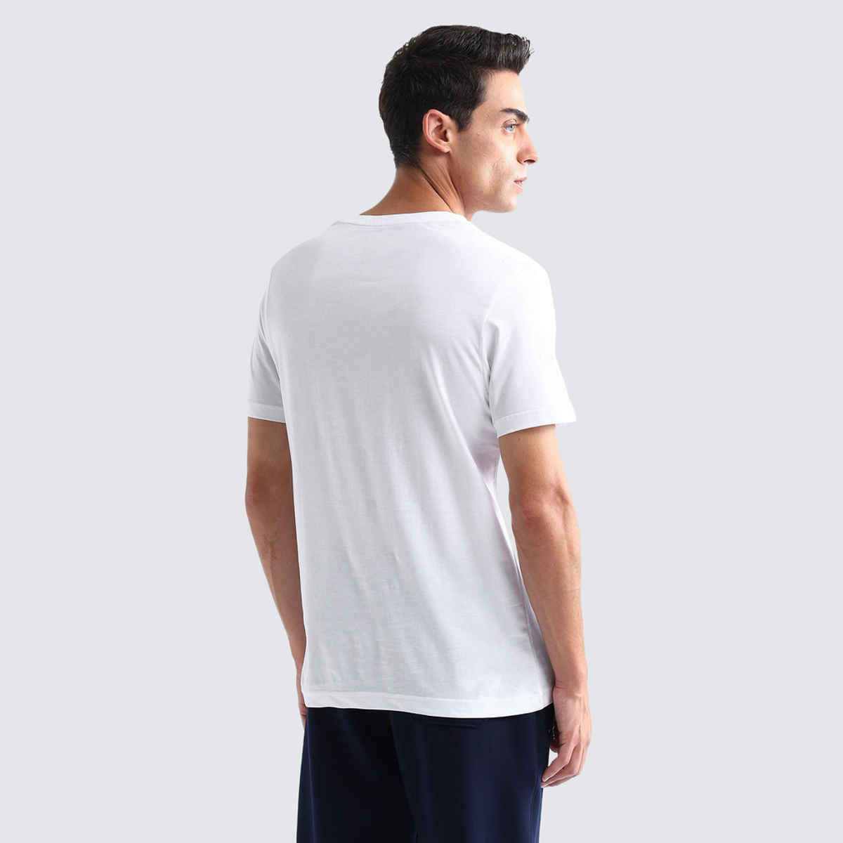 U.S. Polo Assn. Men's Crew Neck Embroidered Logo Lounge T-Shirt | White - S