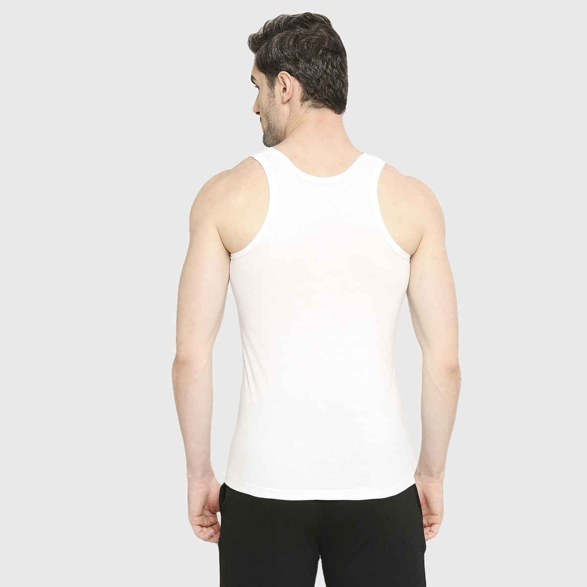 VIP Mens Vest Bonus Premium Rn Pack Of 2-95-Cm-White