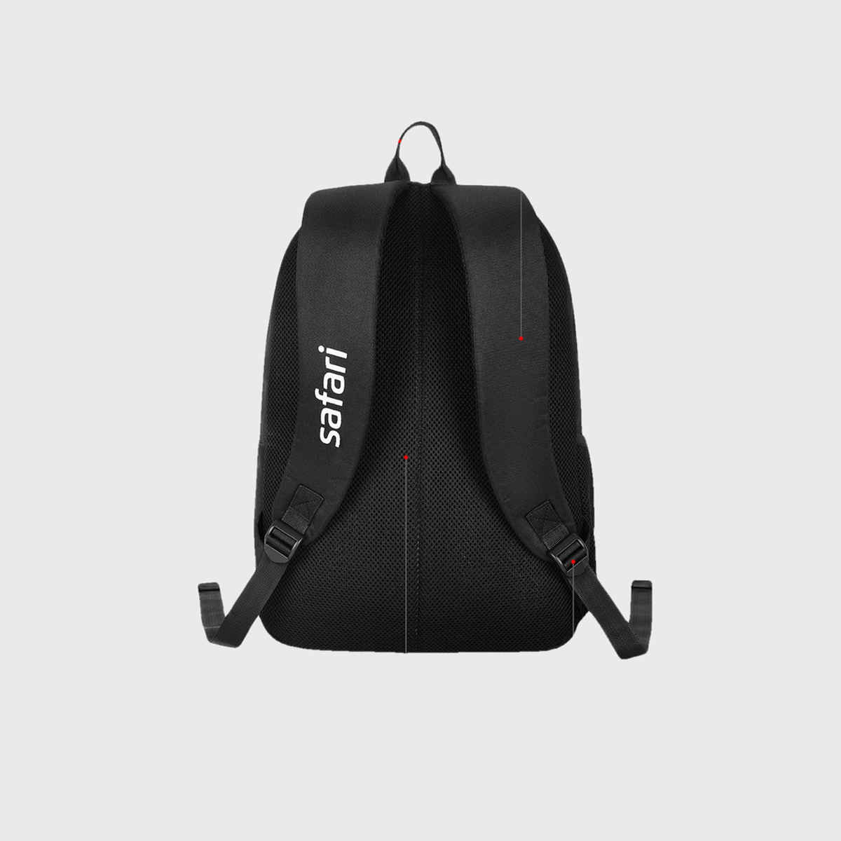 Safari Unisex Logo Polyester 30 L Top Handle Casual Backpack | Black - L
