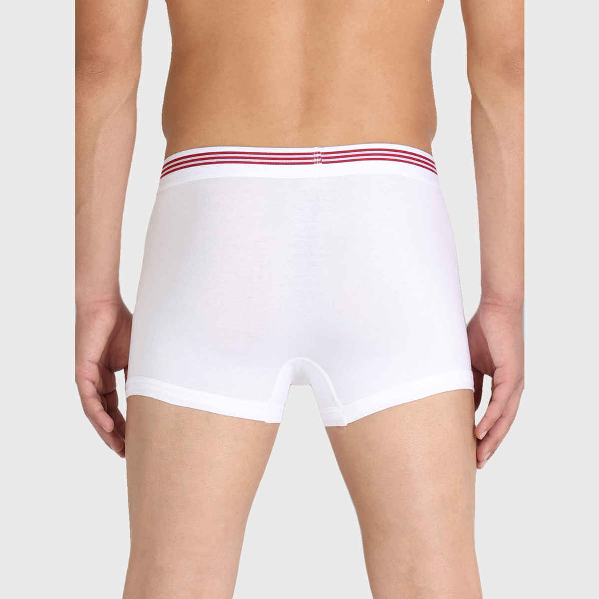 USPA Mid Rise Cotton Spandex Mens Trunk - White - S