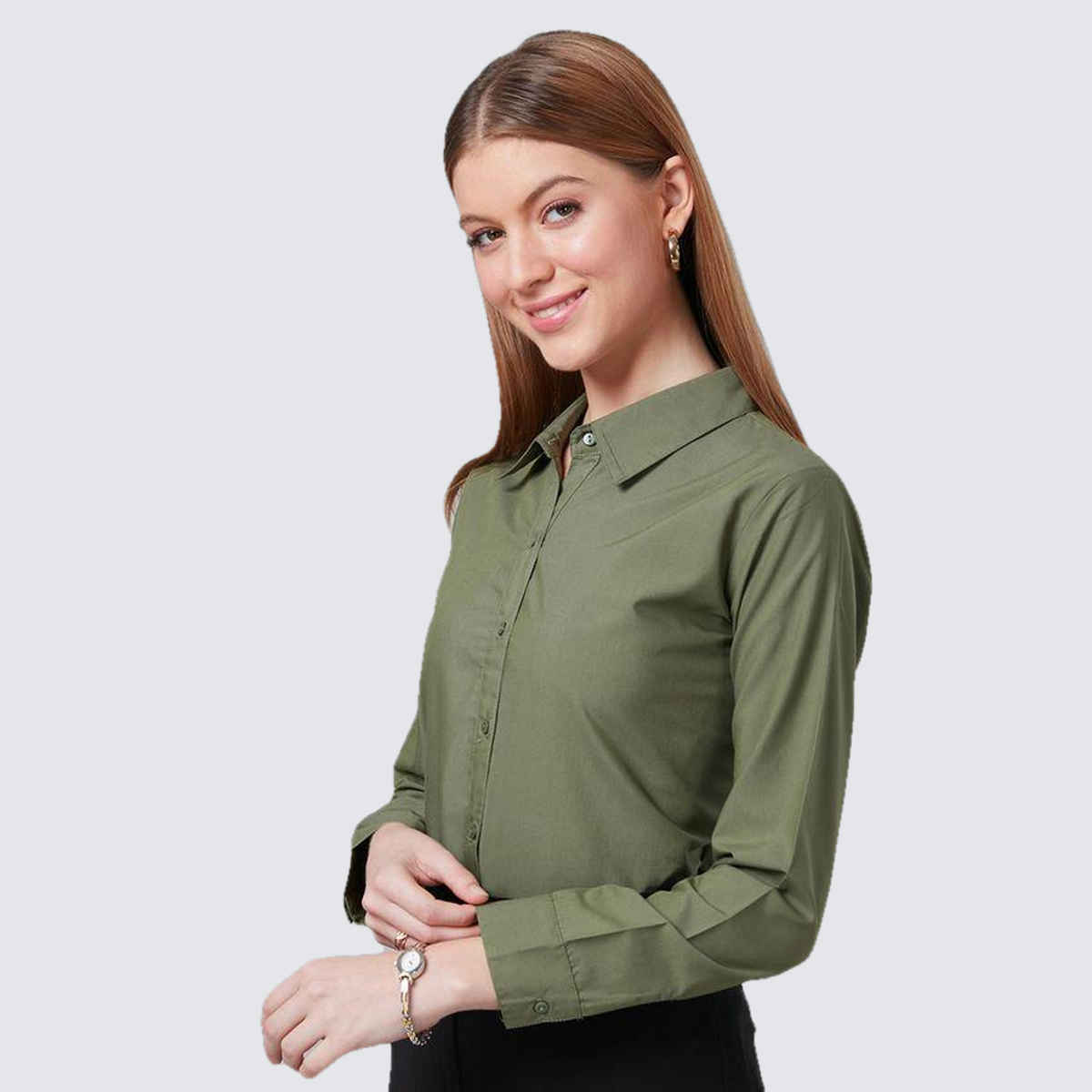 Style Quotient Women Smart Formal Shirt-M