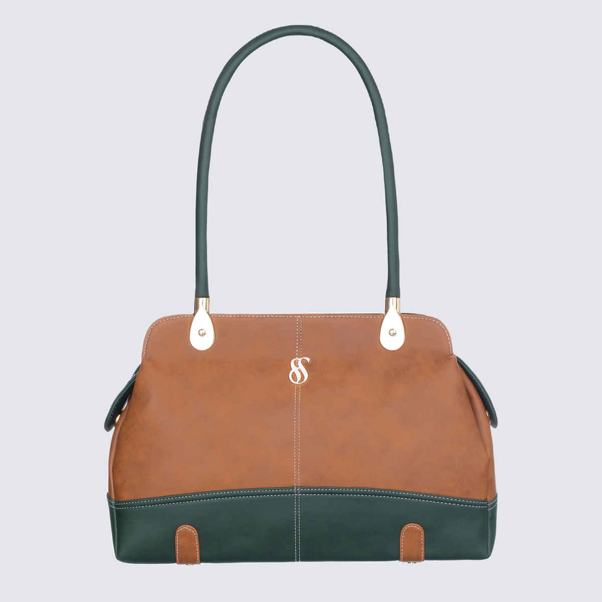 Fostelo Women's Vegan Leather Davie Shoulder Bag | Ladies Purse Handbag | Tan - Large