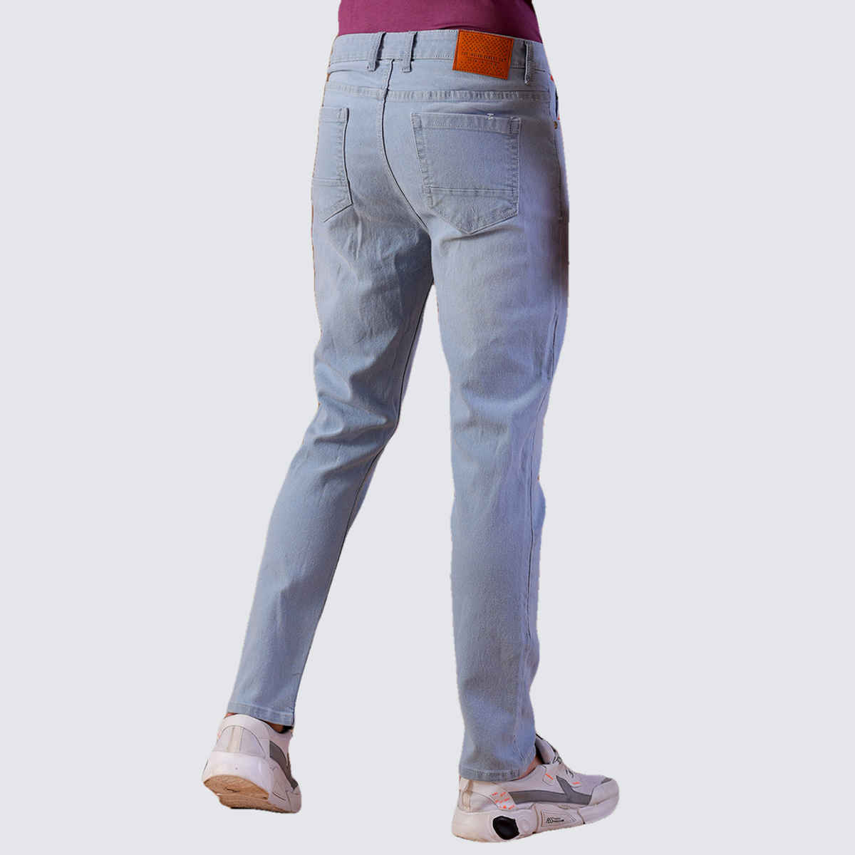 The Indian Garage Co Men's Slim Fit Solid Casual Jeans | Blue - 32