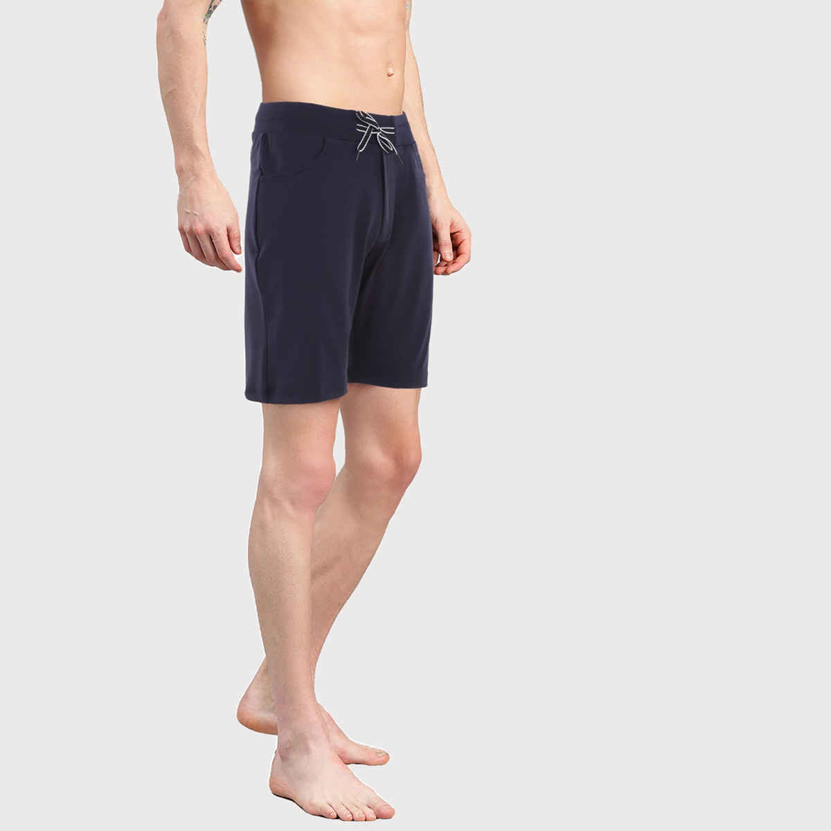 Avolt Men's Regular Fit Shorts Super Comfortable Half Pants AV301 (NAVY) Dark Blue | L