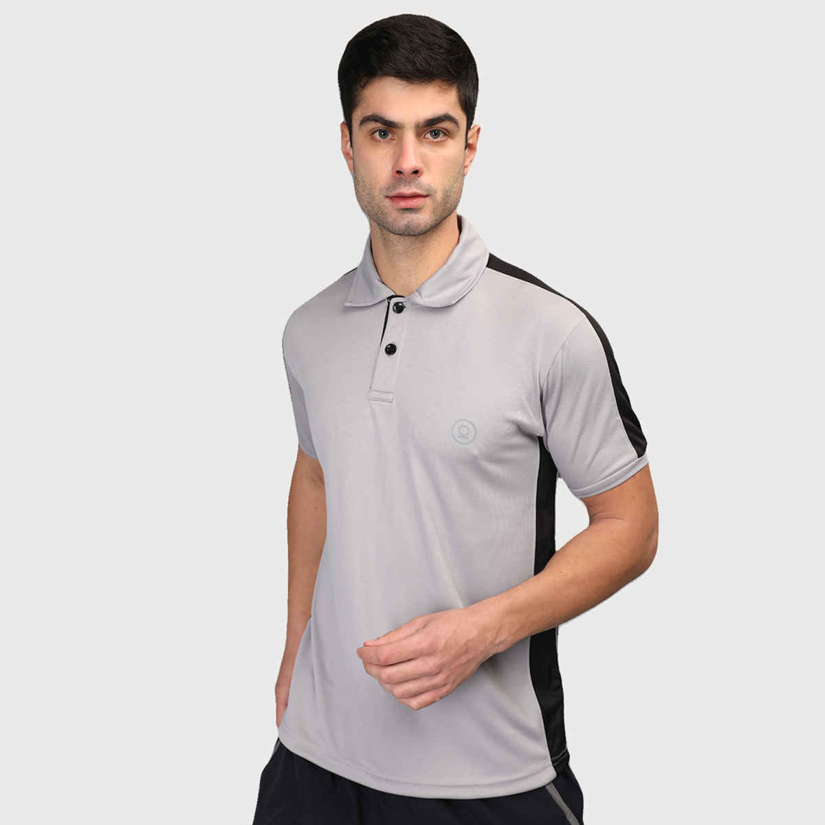 Chkokko Men's Polo Neck Regular Dry Fit Half Sleeves Gym T-shirt | Sand - M