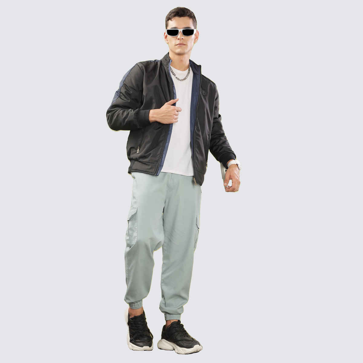 Dollar Jacket For Men - Casual Zipper Bomber For Winter | MAMWJ 905 | Black | M