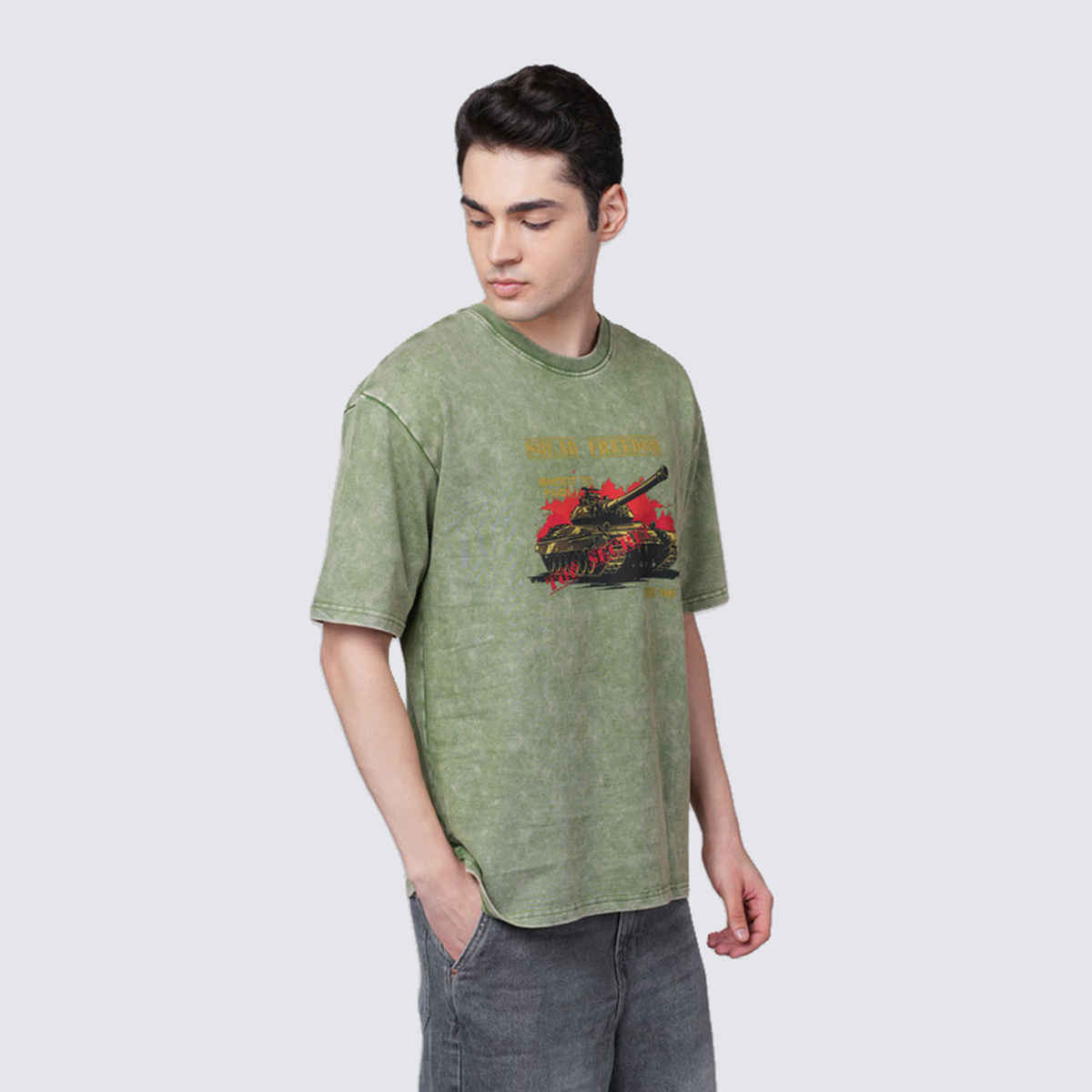 Outlaws Men's Cotton Premium Quality TANK T-Shirt | Olive - 2XL