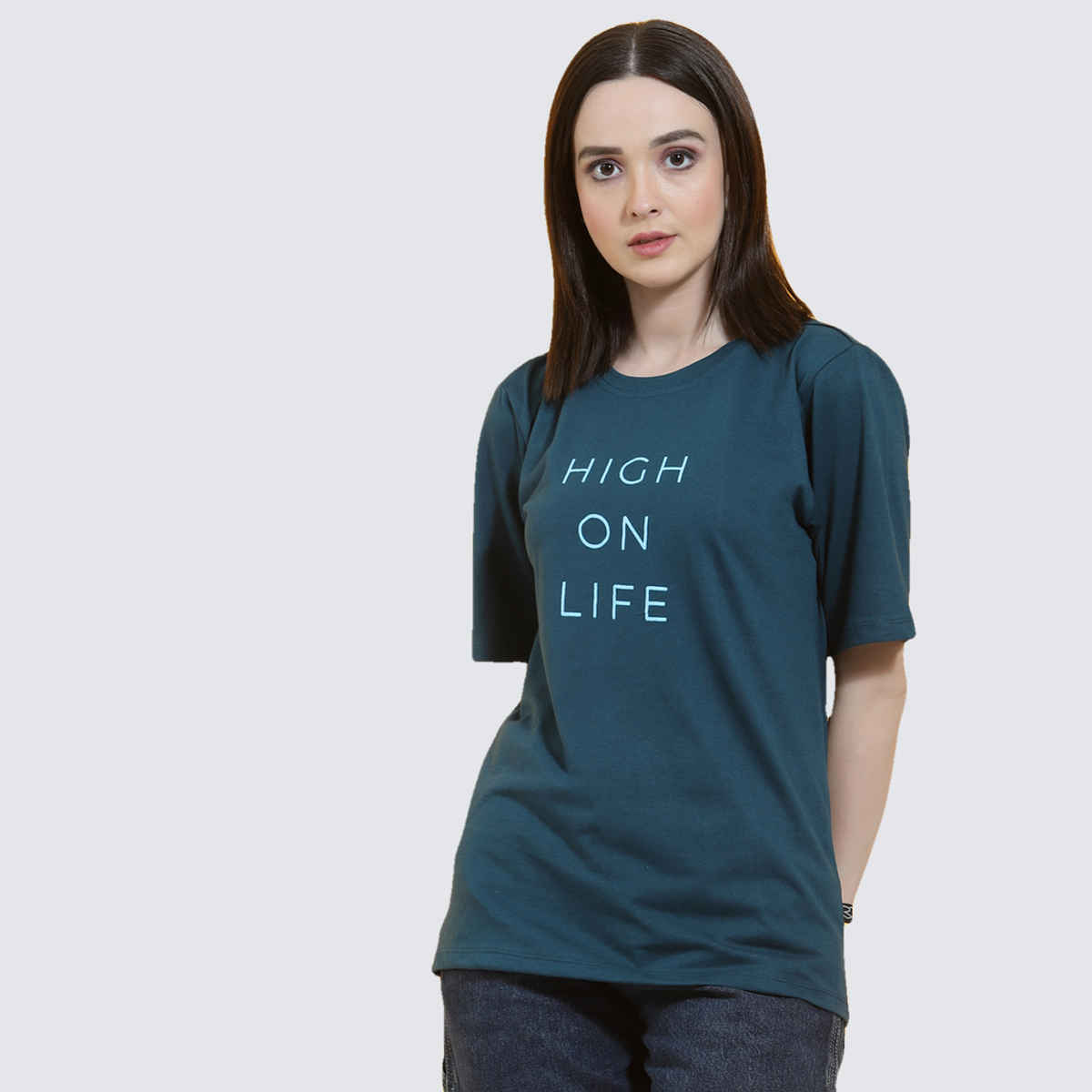 Rigo Women Oversized T-shirt | Teal - M